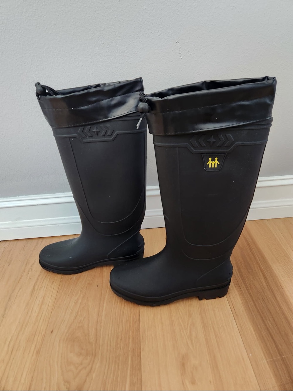 Black Men's Tall Waterproof Rain Boots